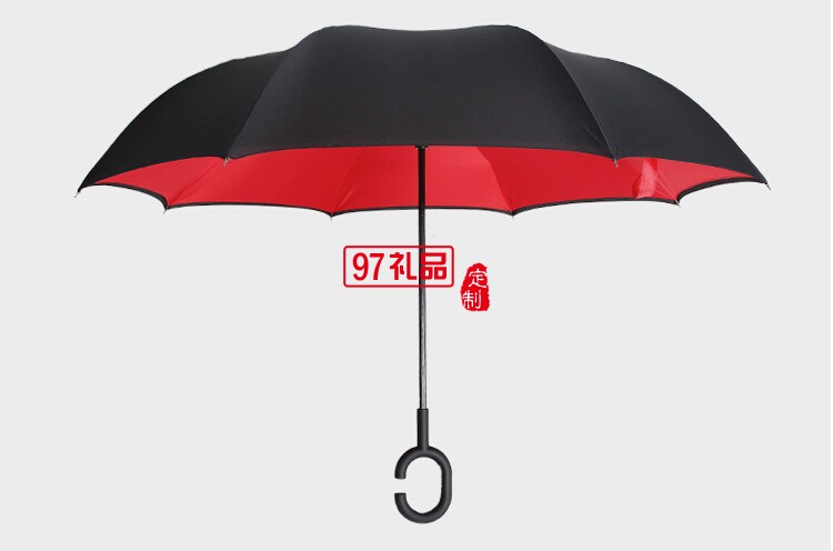 廣告定做雙層反向雨傘遮陽(yáng)傘 纖維骨架太陽(yáng)傘