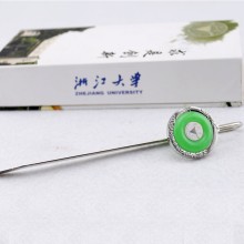 金鑲玉金屬桿書簽 高校創(chuàng)意禮品定制 浙江大學定制案例