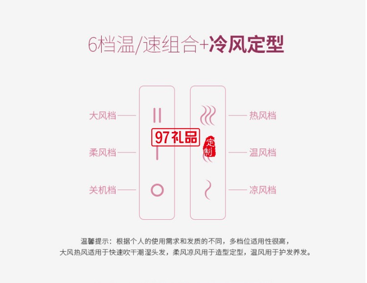 負(fù)離子大功率靜音吹風(fēng)機(jī)速干護(hù)發(fā)定制公司廣告禮品