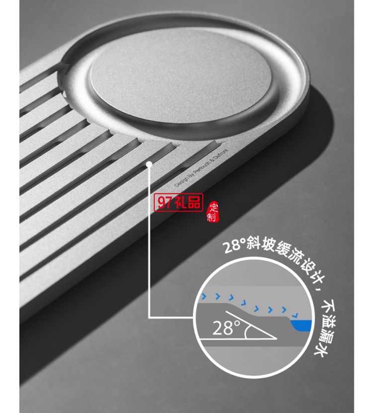 小燈塔功夫茶具套裝鋁茶盤家用客廳辦公室會客陶瓷茶杯送禮