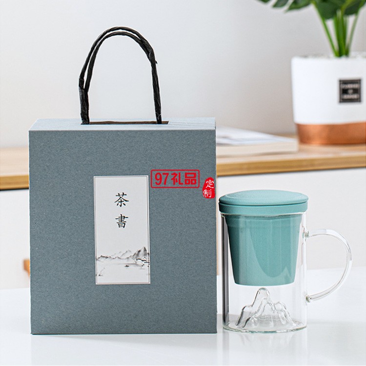 新品陶瓷馬克杯泡茶杯單杯過(guò)濾大容量木柄辦公杯 可定制logo