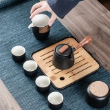 黑陶茶壺酒店功夫茶具家用茶杯日式便攜簡(jiǎn)約旅行泡茶壺套裝