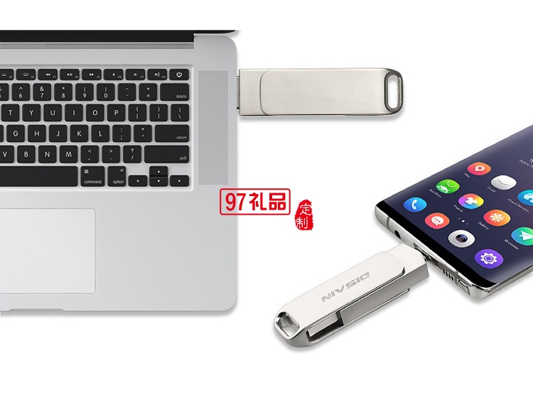 手機(jī)電腦兩用type-c優(yōu)盤(pán)  金屬旋轉(zhuǎn)USB 3.1