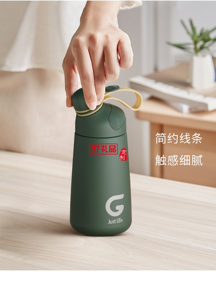 胖墩?qǐng)A潤(rùn)波波嘴保溫杯400ml內(nèi)外304不銹鋼飲水杯便攜杯