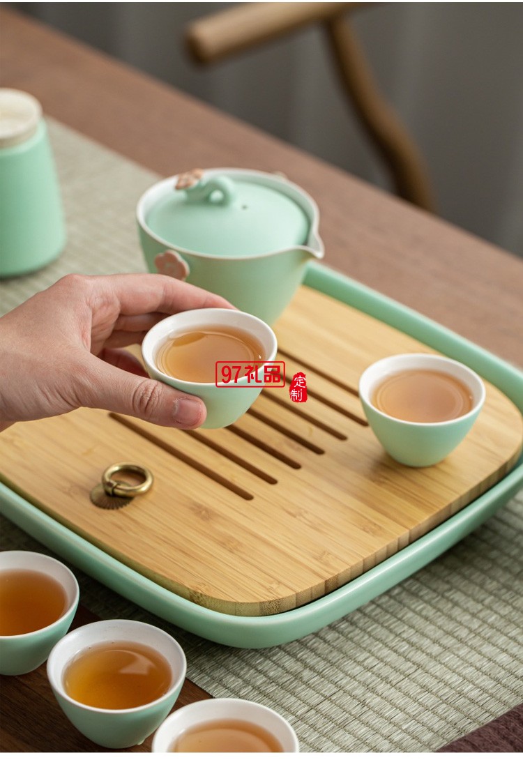 陶瓷茶具禮盒商務(wù)禮品茶具整套陶瓷功夫茶具套裝定制logo