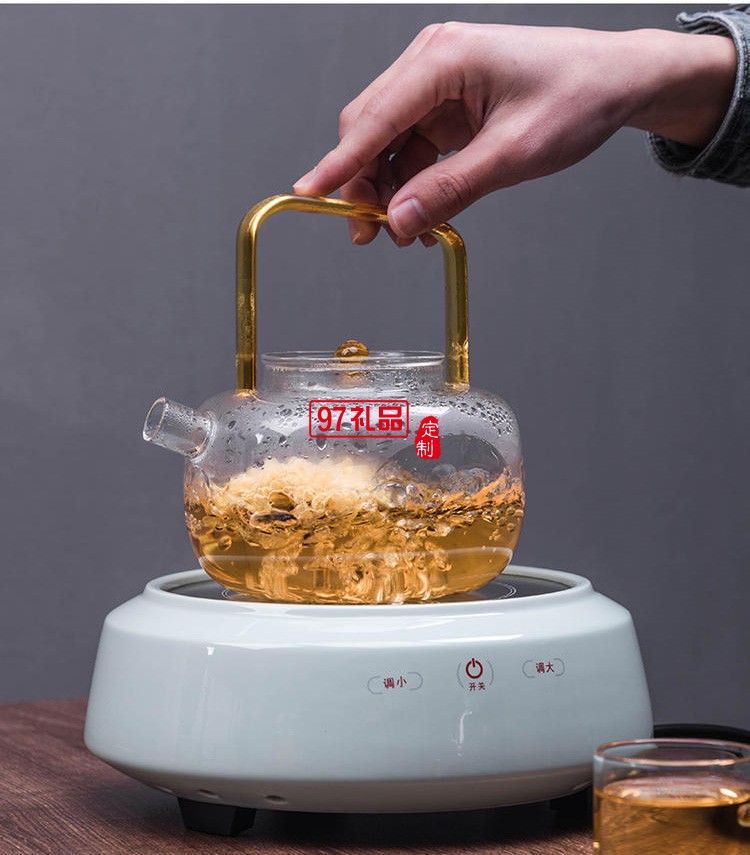 電陶爐煮茶器玻璃煮茶壺套裝蒸汽蒸茶器全自動(dòng)家用養(yǎng)生燒水煮茶爐