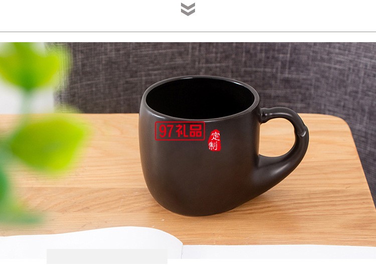 新款色釉日式陶瓷杯馬克禮品創(chuàng)意瓷杯子定制啞光磨砂大肚杯