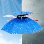 釣魚傘頭戴式帽子傘遮太陽(yáng)傘防雨定制公司廣告促銷禮品