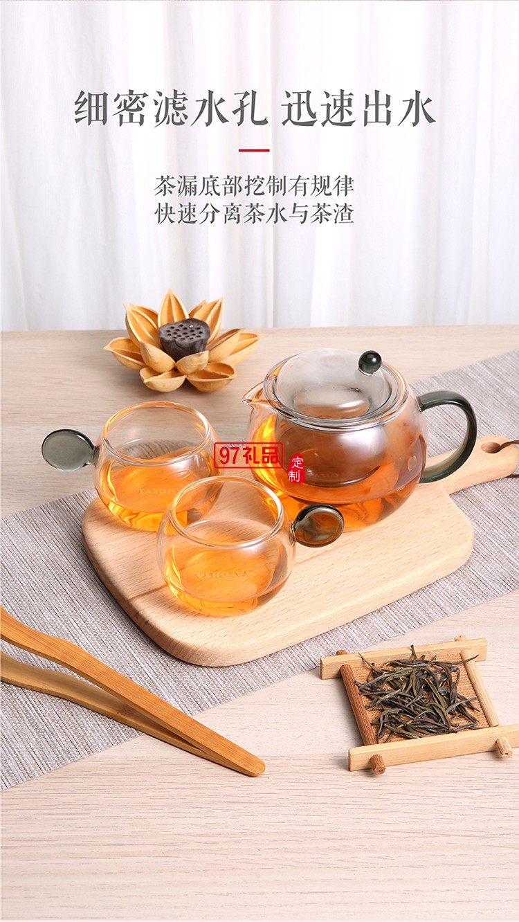 高硼硅耐熱玻璃水杯茶壺水壺