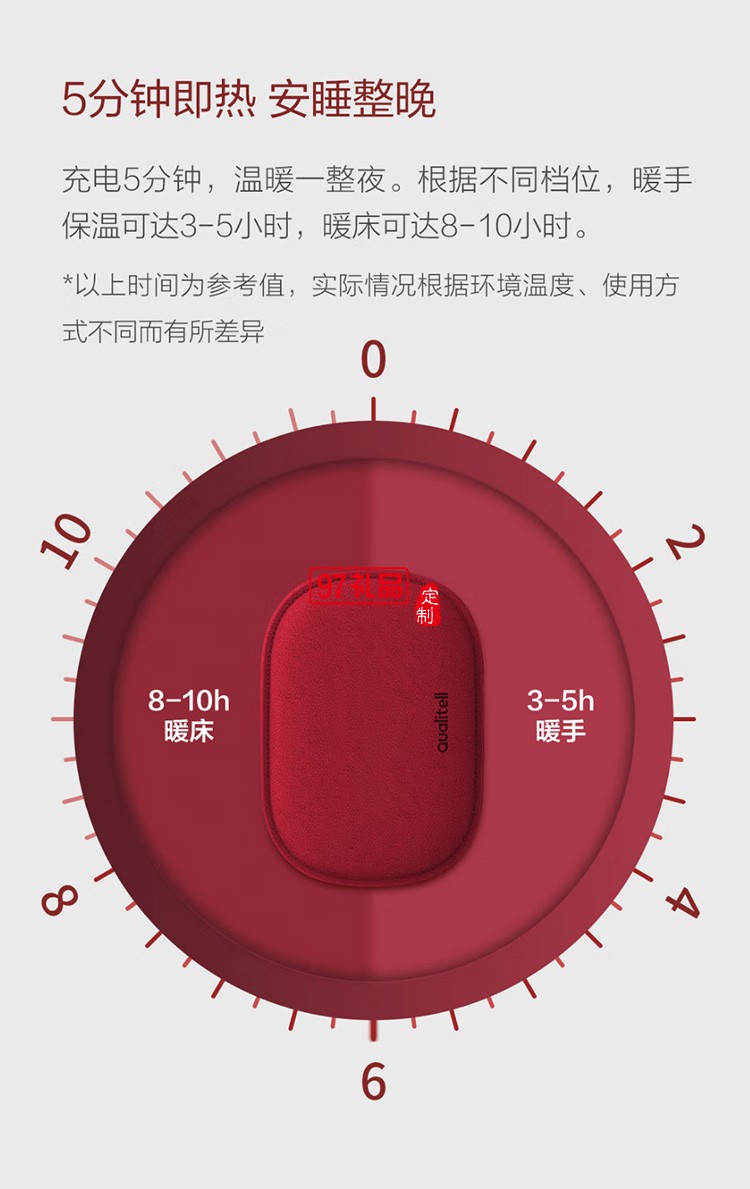 質(zhì)零智能溫控電熱水袋暖手寶ZS1101定制公司廣告禮品